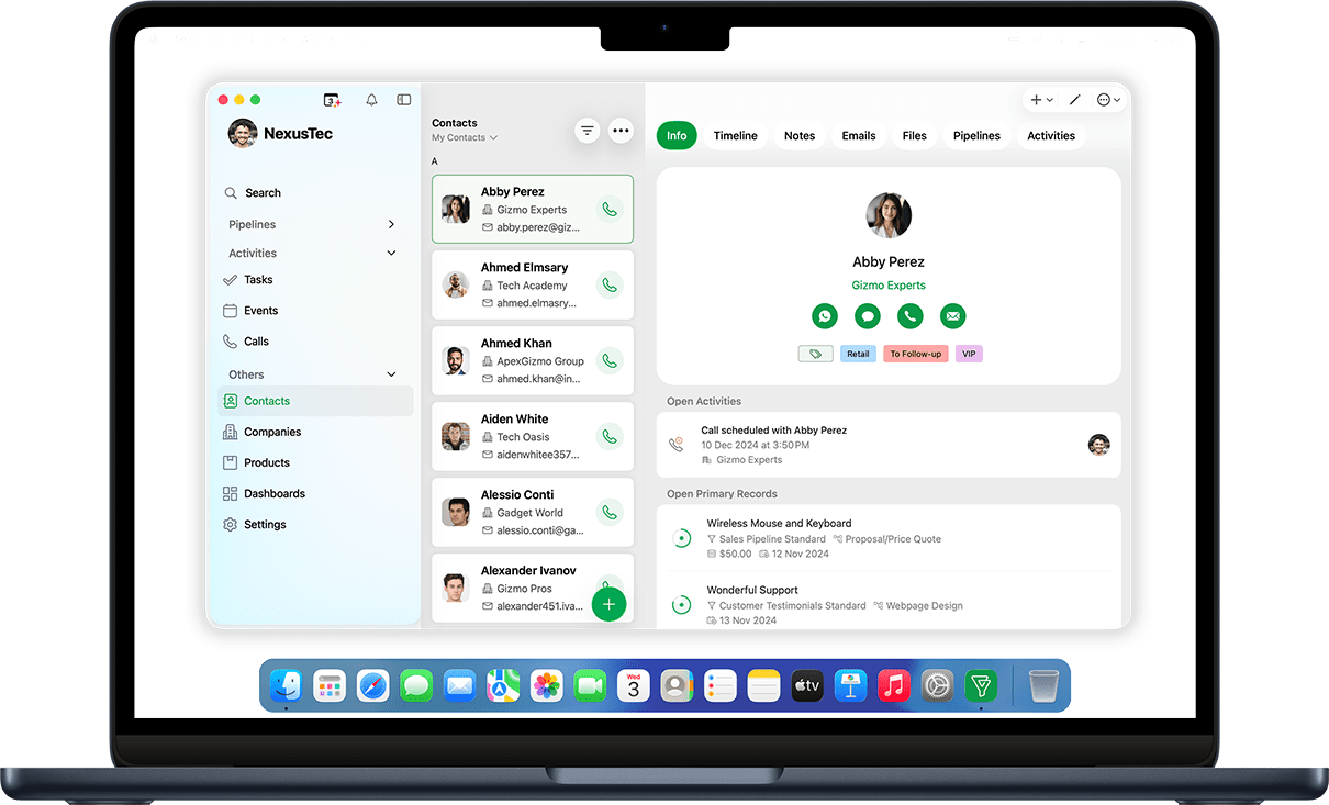 Liquid Glass design on the Bigin app across iPhone, iPad, and Mac devices.