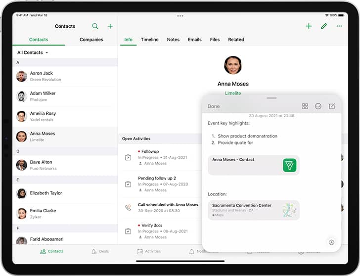 iOS 15 - Bigin by Zoho CRM
